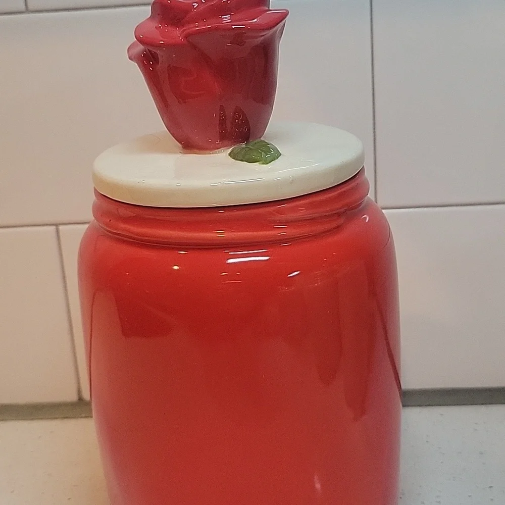 Rae Dunn Disney Beauty & The Beast🌹 Rose Canister